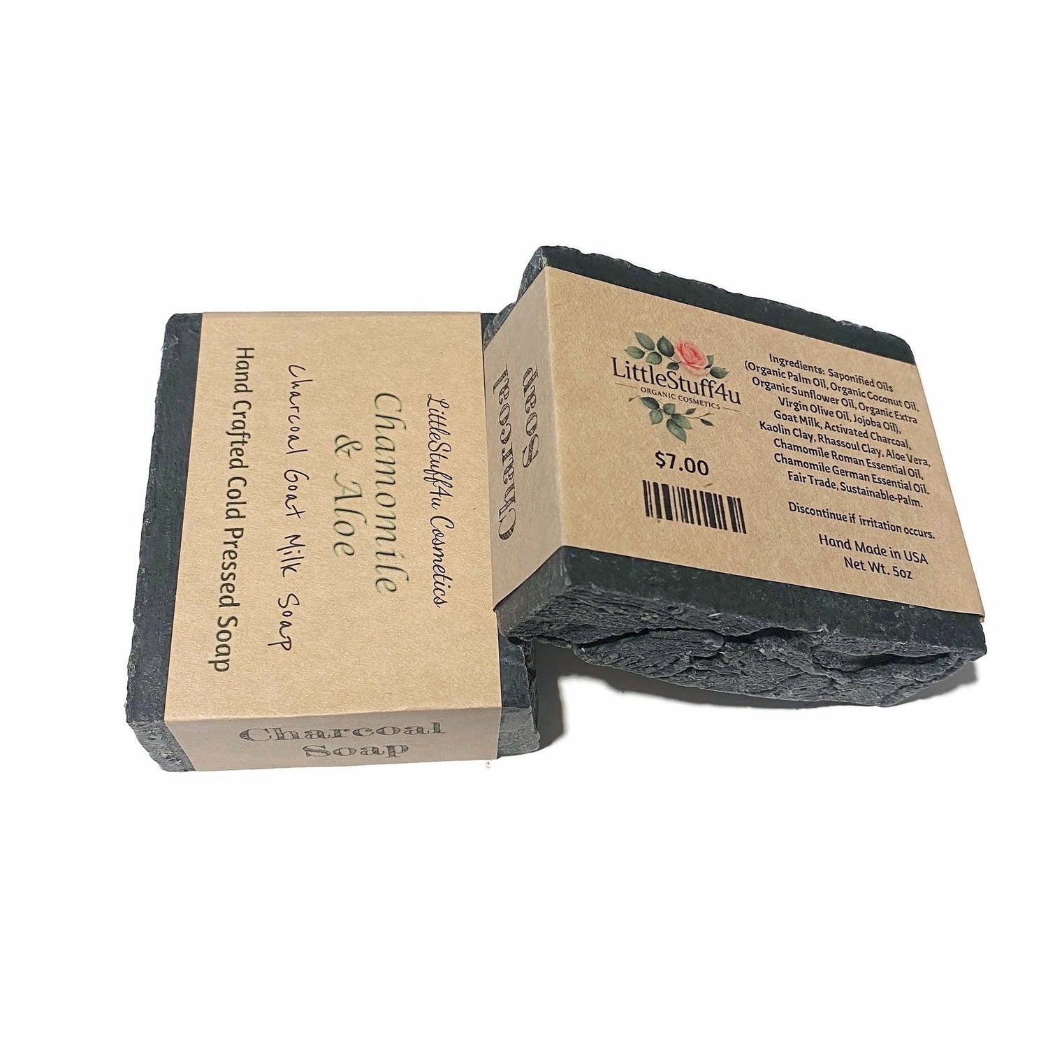 Natural Soap Bar | Charcoal Chamomile