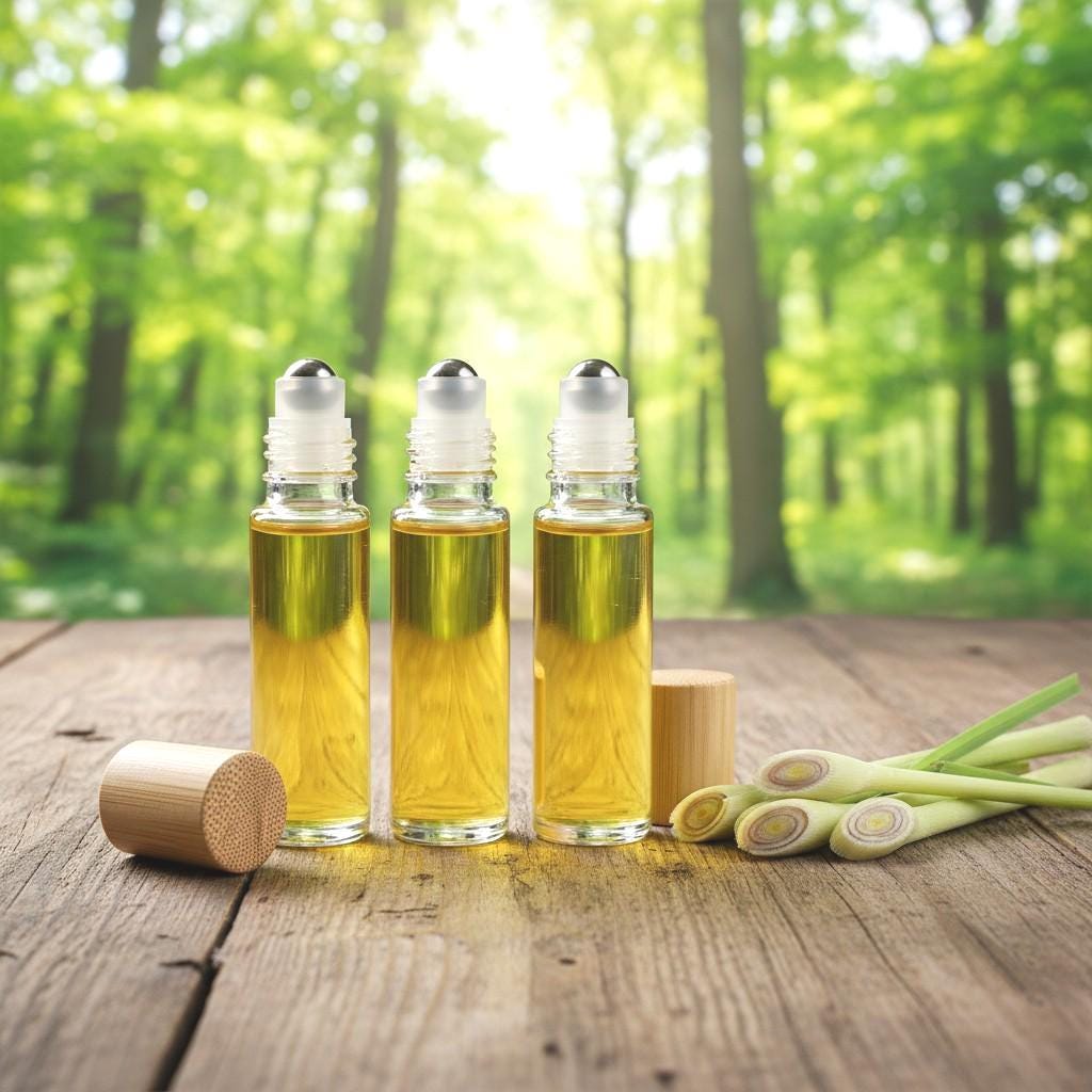 LEMONGRASS Essential Oil Natural Perfume 10ml Glass Bottle