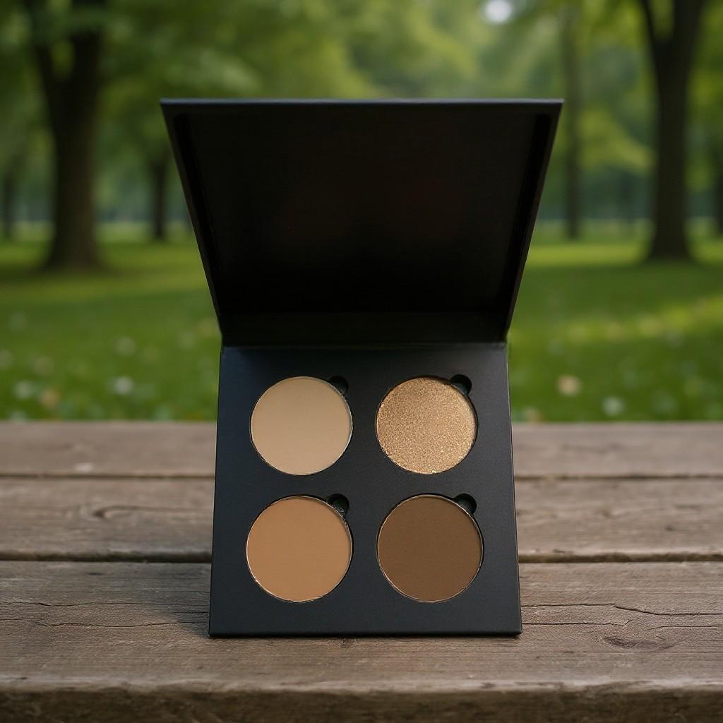 NATURAL ENVY Mineral Eye Shadow Quad Palette | Eco Friendly Paperboard Case