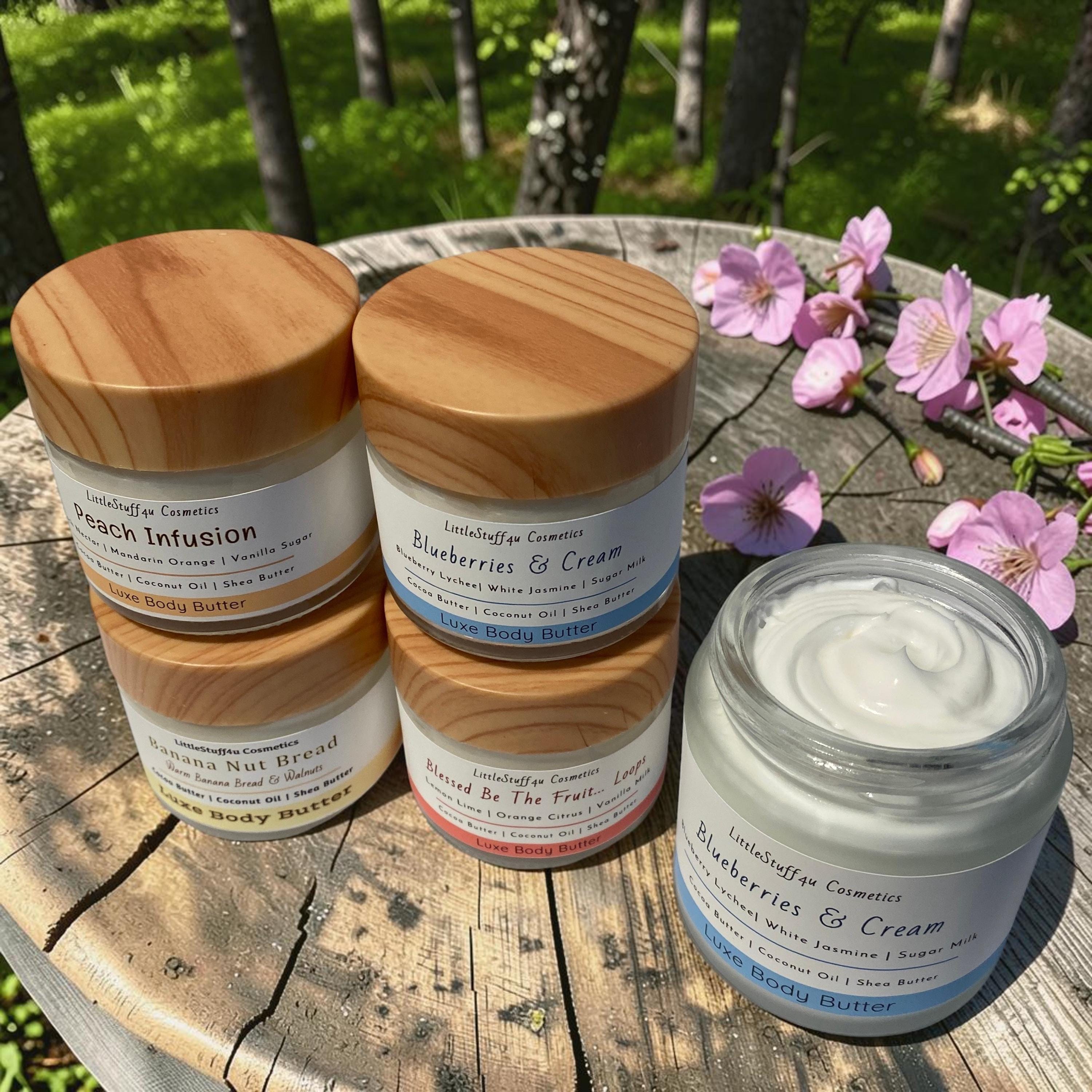 Peach Infusion | Natural Body Butter | Glass Jars