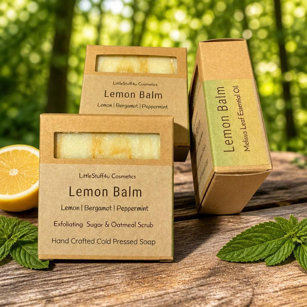 Natural Soap Bar | LEMON BALM Exfoliating Scrub