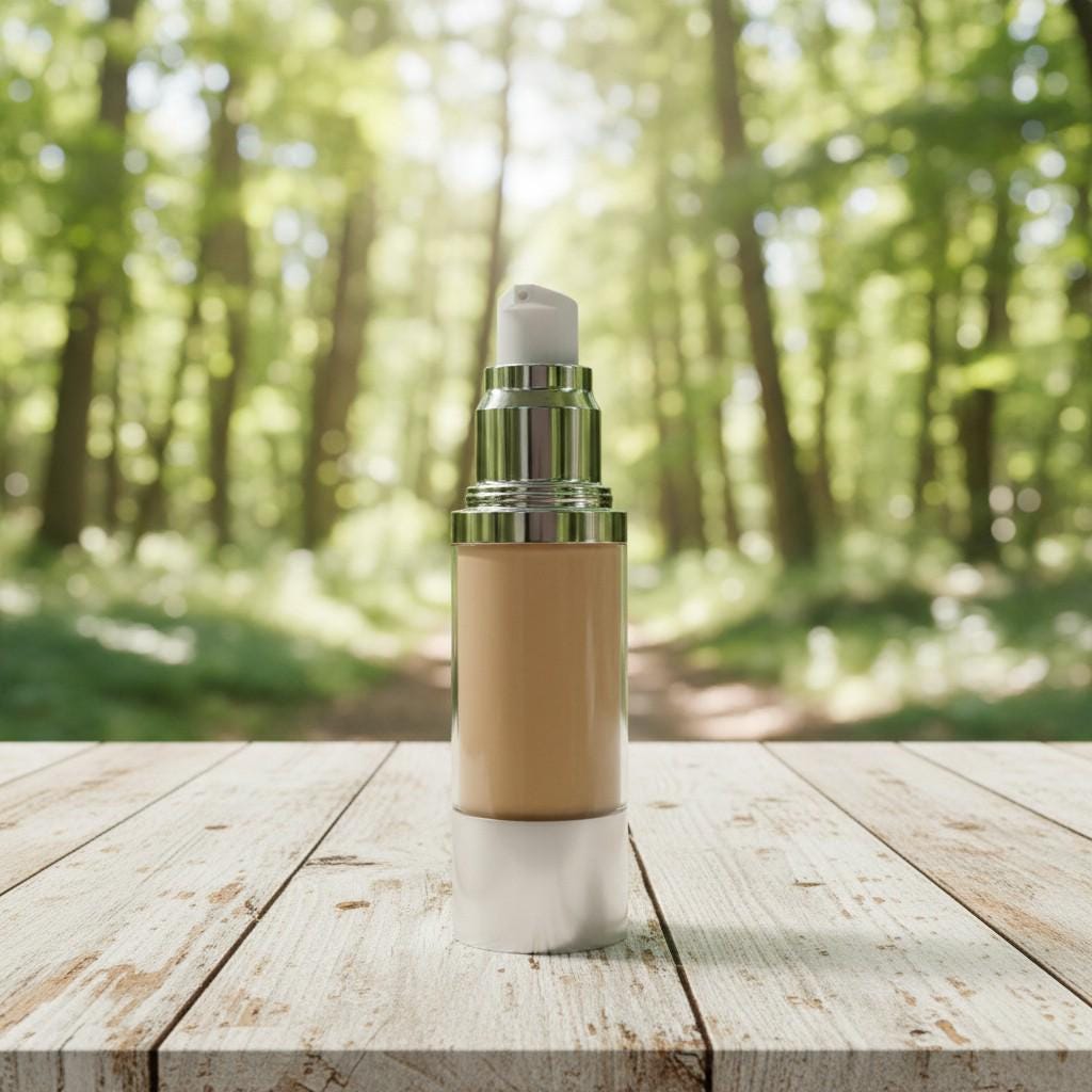 EMPTY Airless Pump Bottle 30ml Clear & Silver