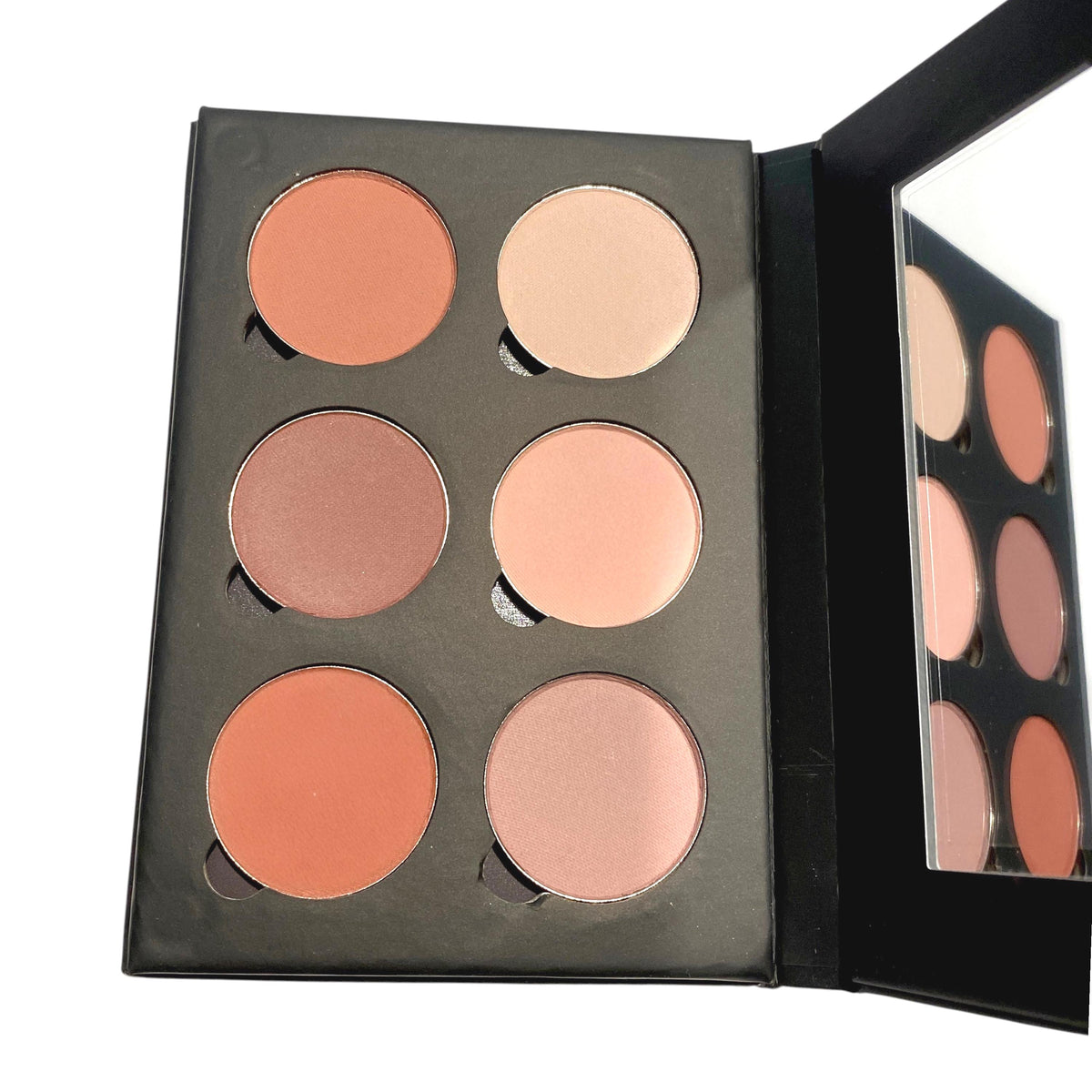 6 Shades Pressed Eye Shadow Black Palette | PETALS & CLAY