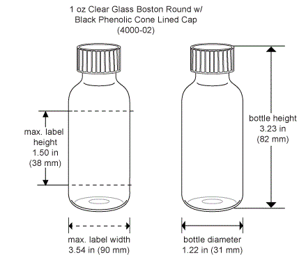 1 oz Empty Glass Bottles