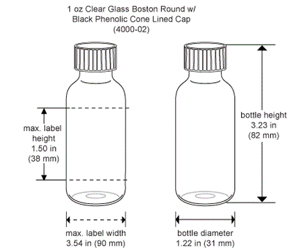 1 oz Empty Glass Bottles