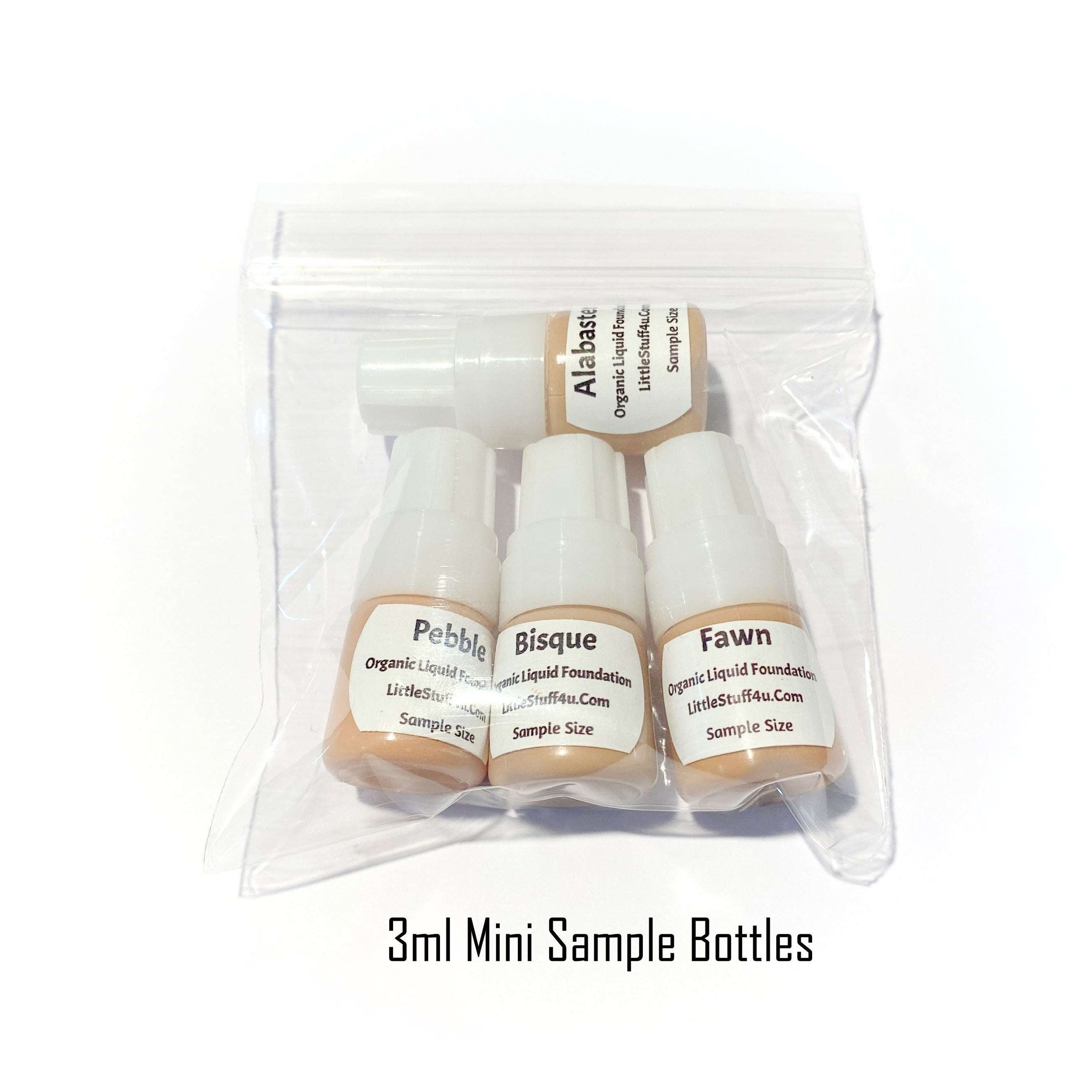 Organic Liquid Foundation - 4pc SAMPLE SET