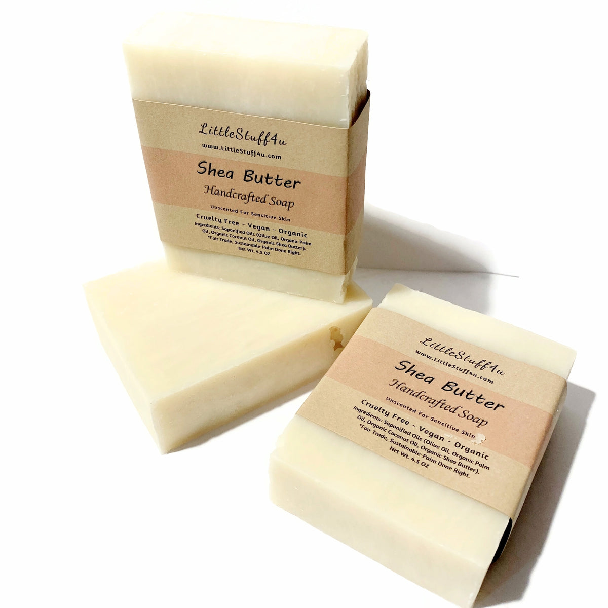 Unscented Shea Butter Soap, Palm Oil Free Soap