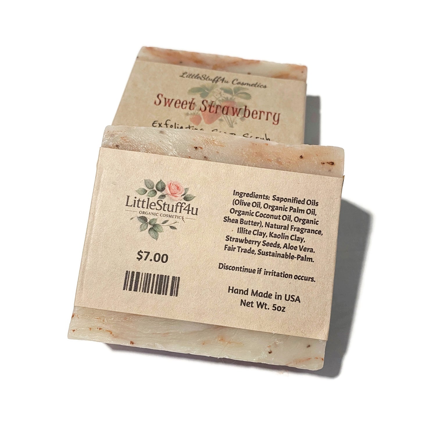 Natural Soap Bar | Sweet Strawberry Scrub