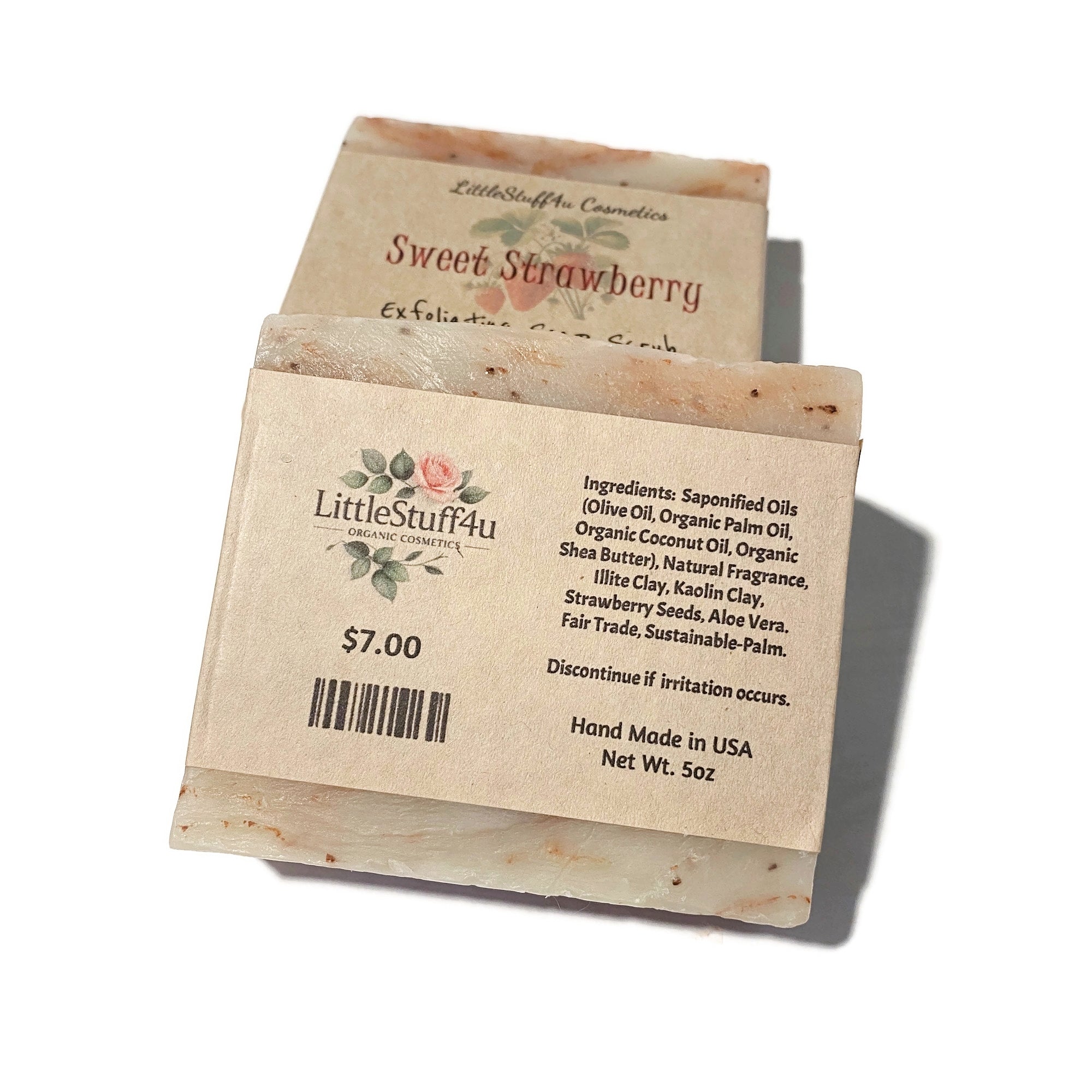 Natural Soap Bar | Sweet Strawberry Scrub