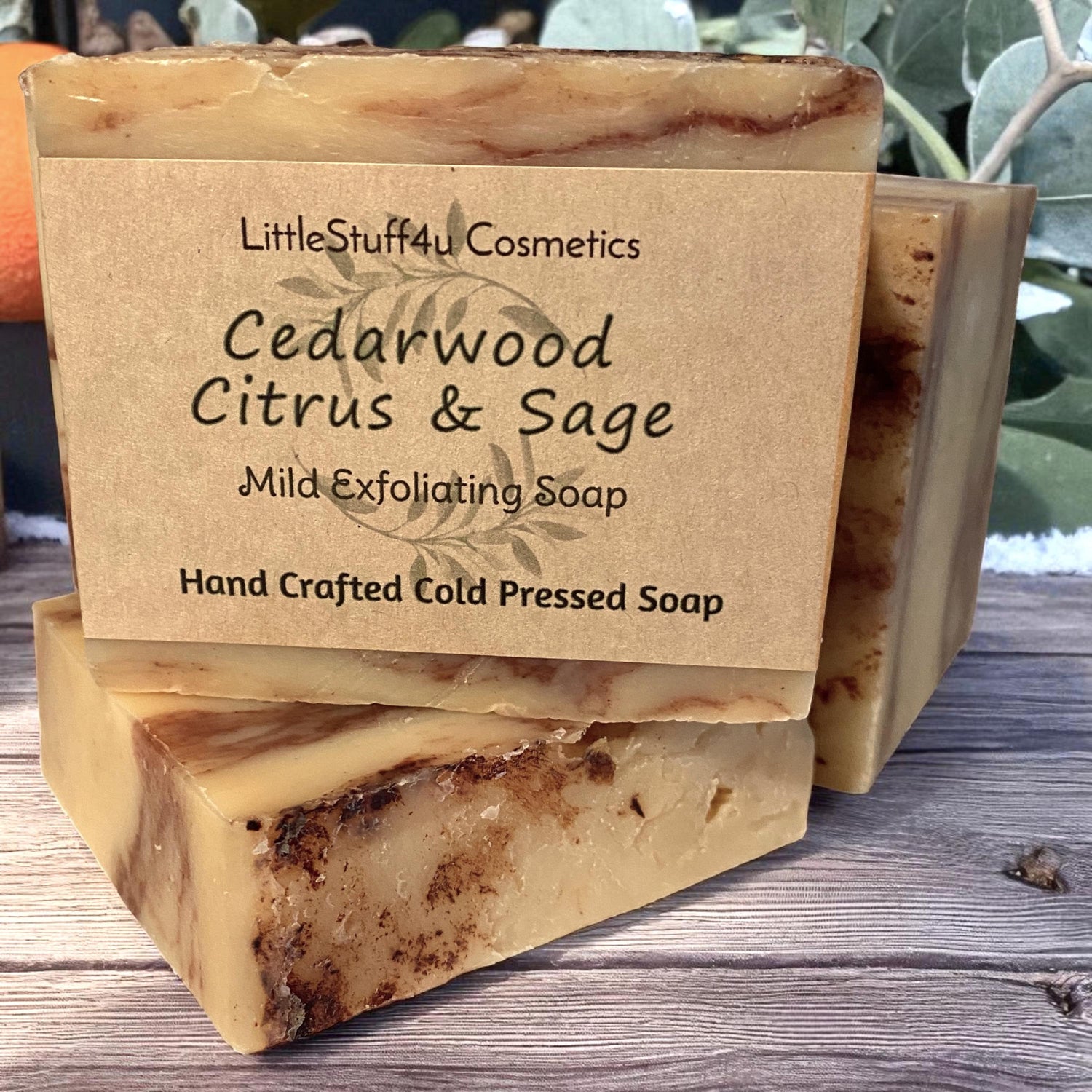 CEDARWOOD CITRUS SAGE Natural Soap Bar
