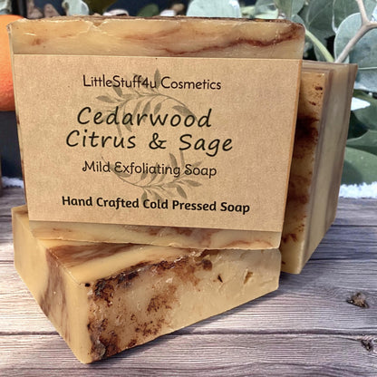 CEDARWOOD CITRUS SAGE Natural Soap Bar