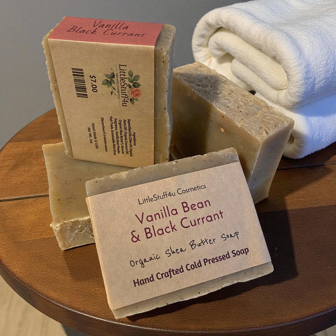VANILLA Bean &amp; BLACK CURRANT Natural Soap Bar