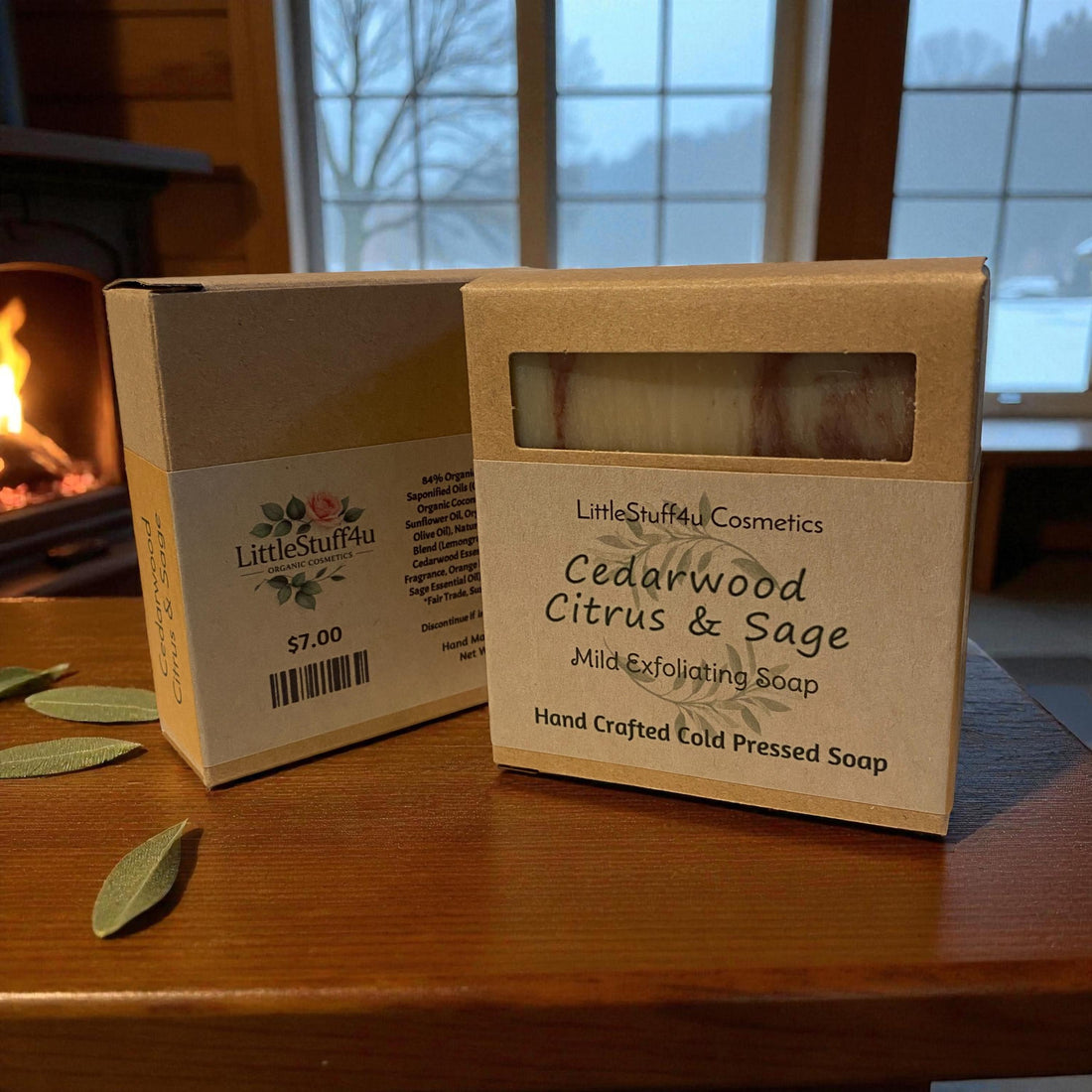 CEDARWOOD CITRUS SAGE Natural Soap Bar