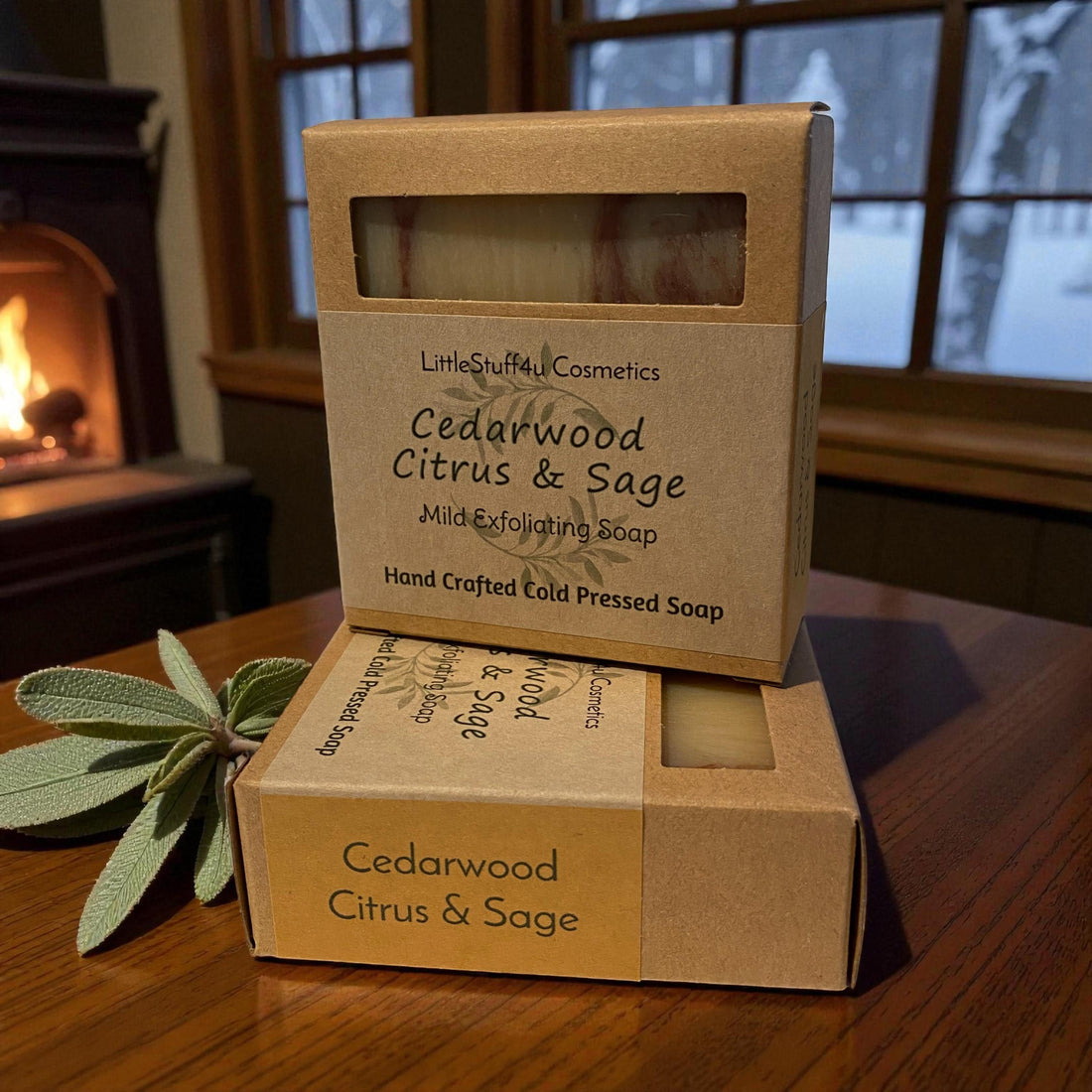 CEDARWOOD CITRUS SAGE Natural Soap Bar