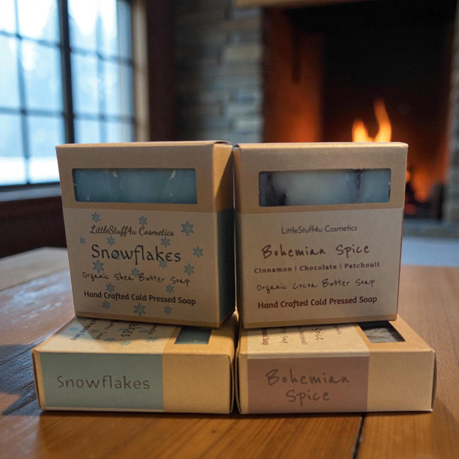 SNOWFLAKES Natural Shea Butter Soap Bar OR Bath Bomb | Lavender &amp; Mint