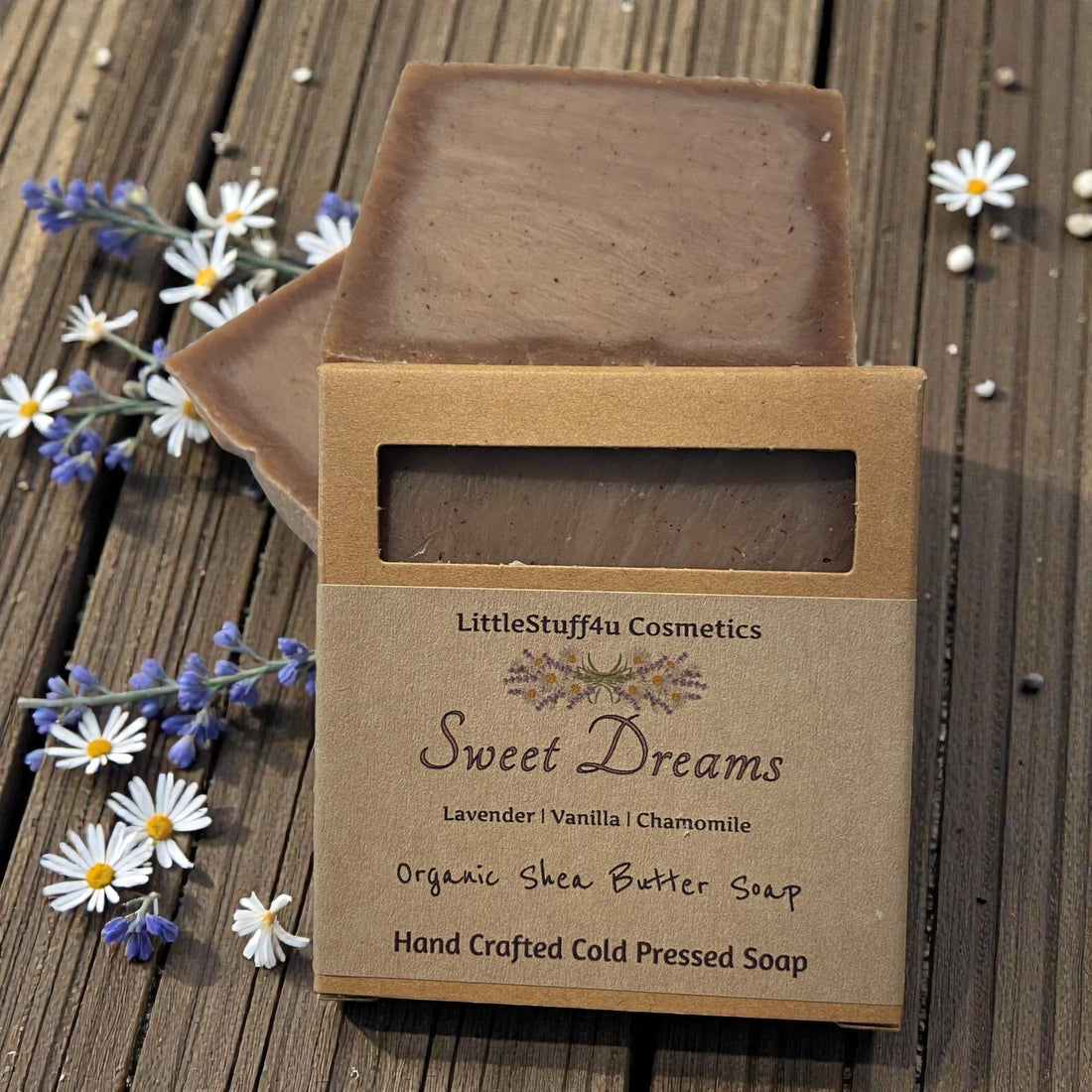 SWEET DREAMS Natural Shea Butter Soap Bar | Lavender Vanilla Chamomile