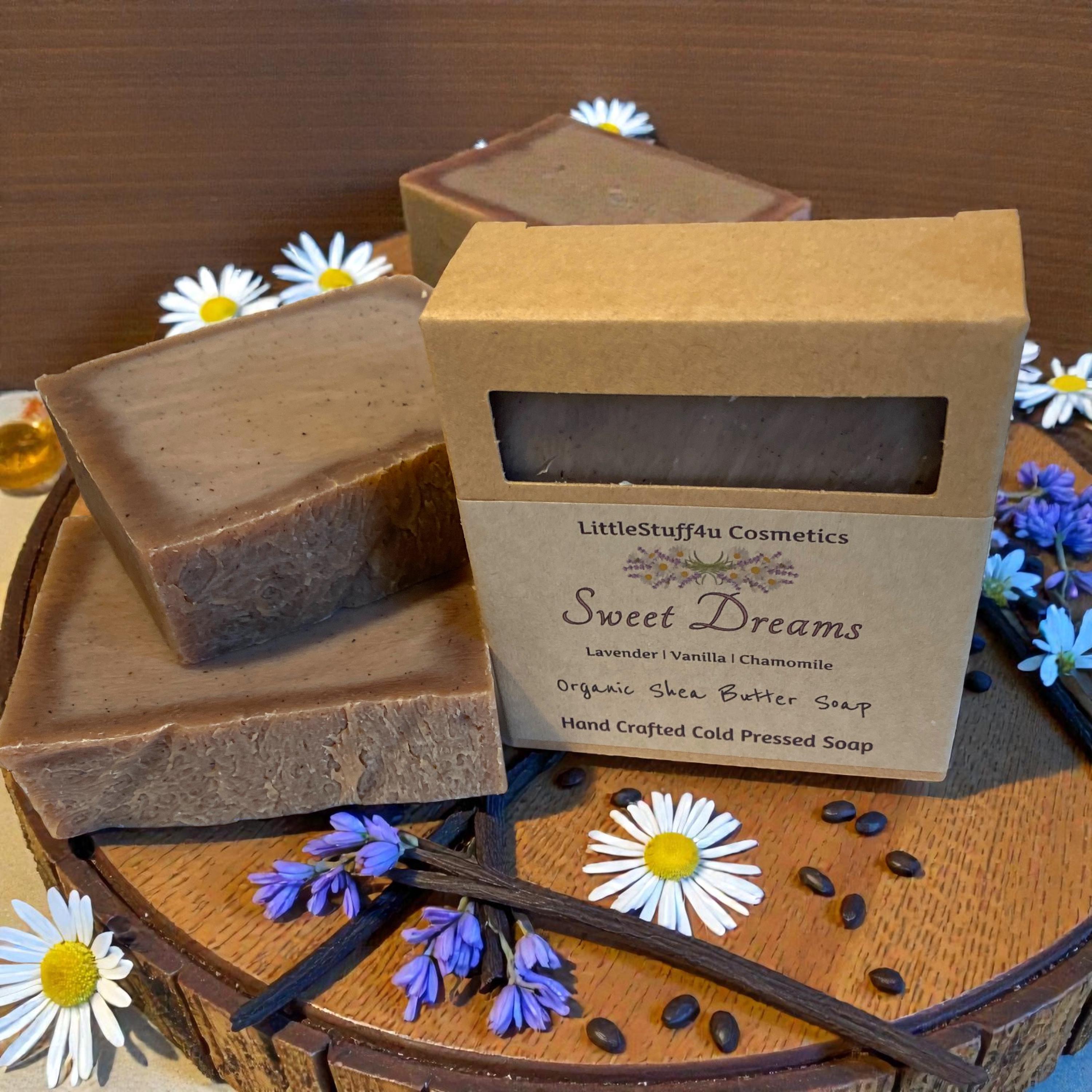 SWEET DREAMS Natural Shea Butter Soap Bar | Lavender Vanilla Chamomile