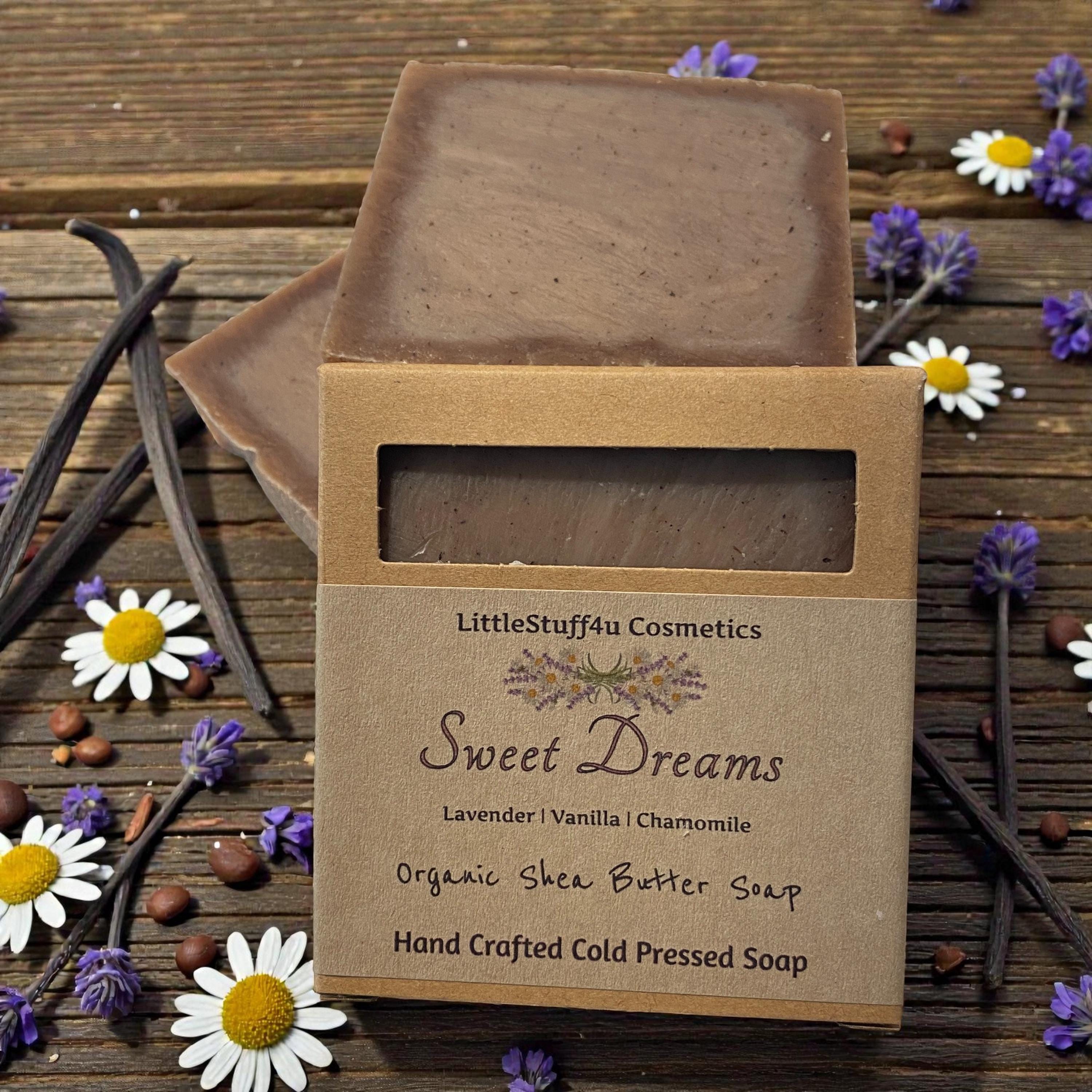 SWEET DREAMS Natural Shea Butter Soap Bar | Lavender Vanilla Chamomile