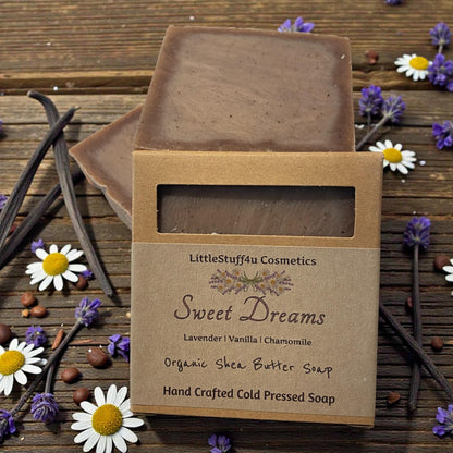 SWEET DREAMS Natural Shea Butter Soap Bar | Lavender Vanilla Chamomile