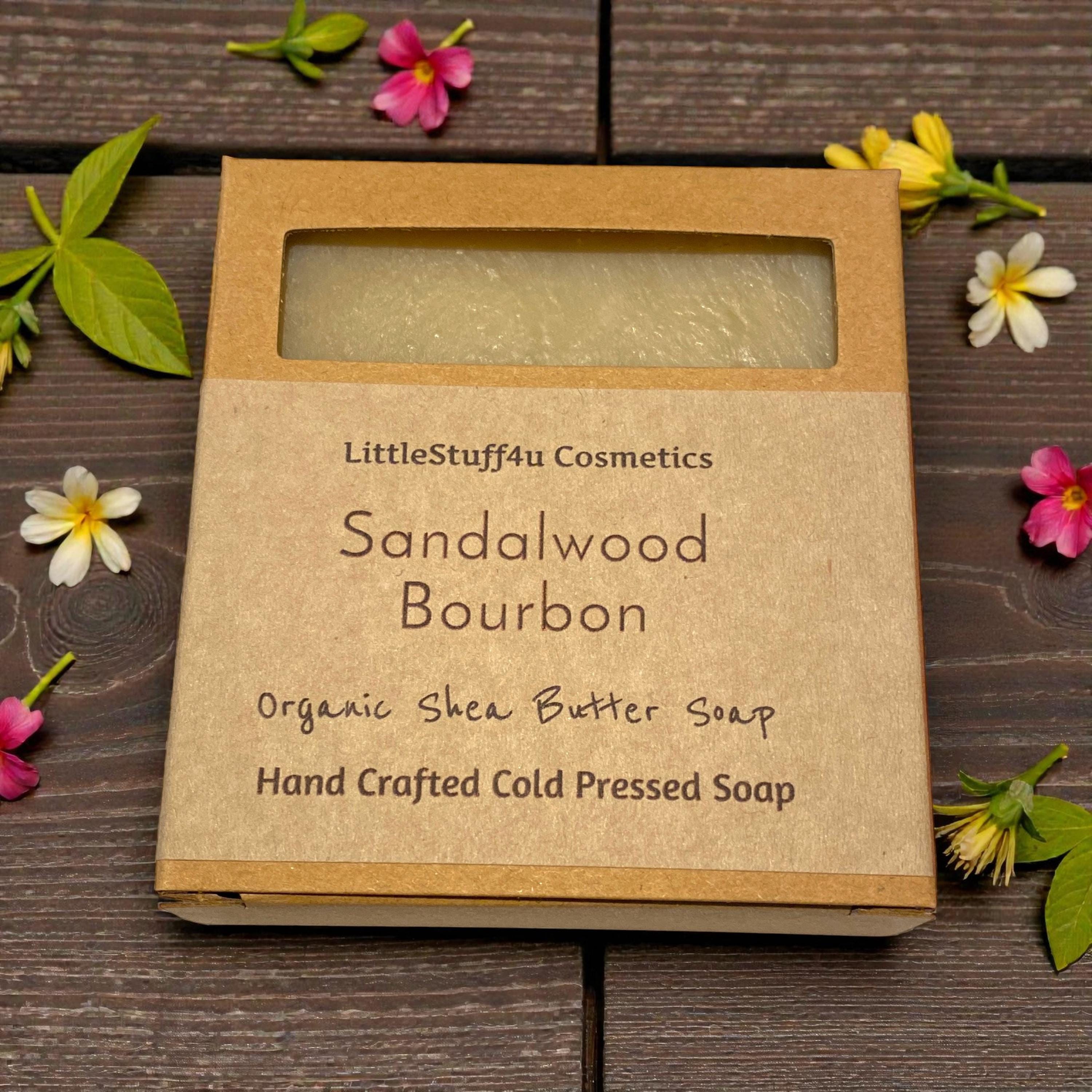 SANDALWOOD &amp; BOURBON Natural Artisan Soap Bar