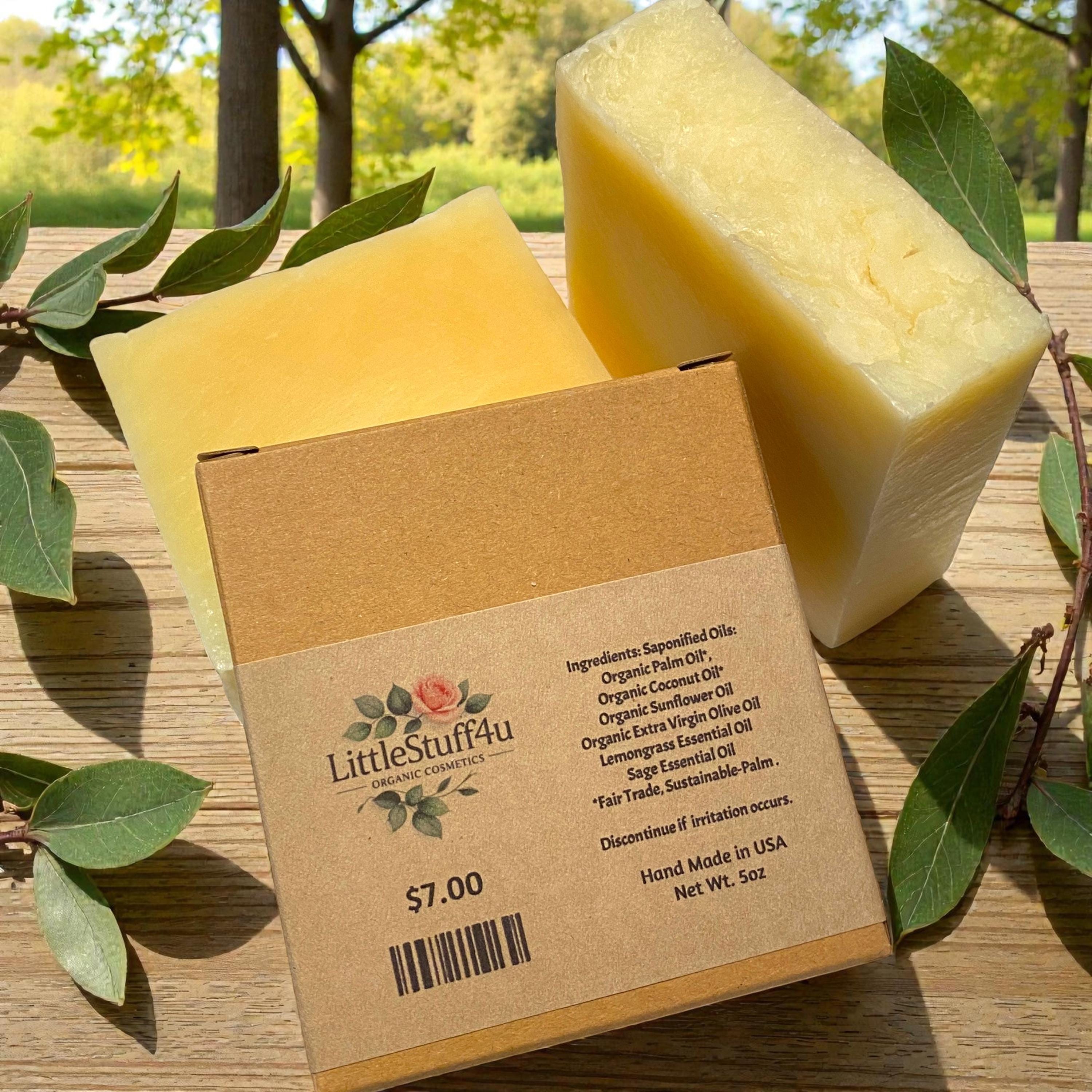 LEMONGRASS &amp; SAGE Natural Soap Bar