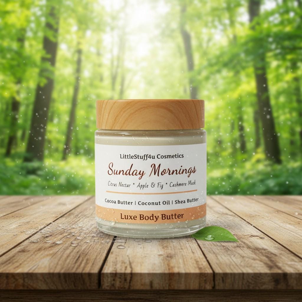 SUNDAY MORNINGS | Natural Body Butter | Glass Jars