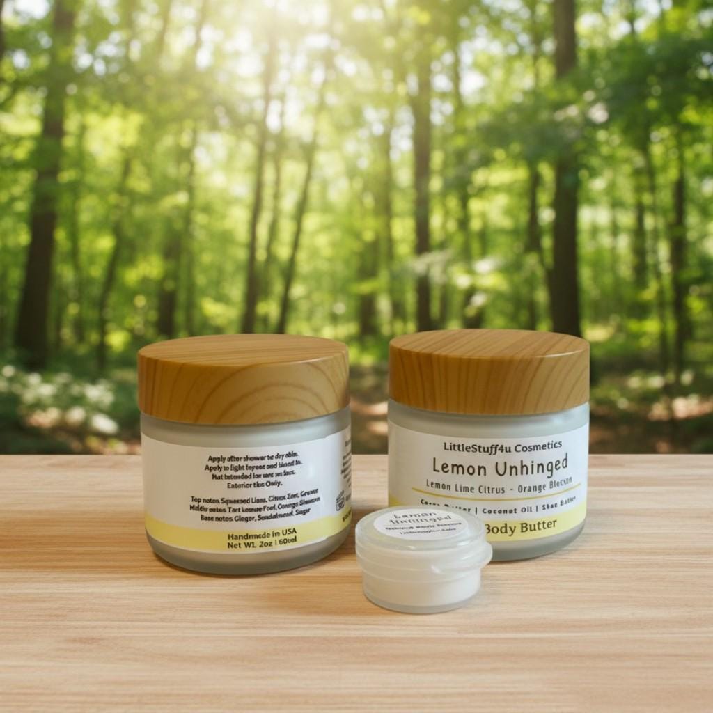 LEMON UNHINGED | Natural Body Butter | Glass Jars