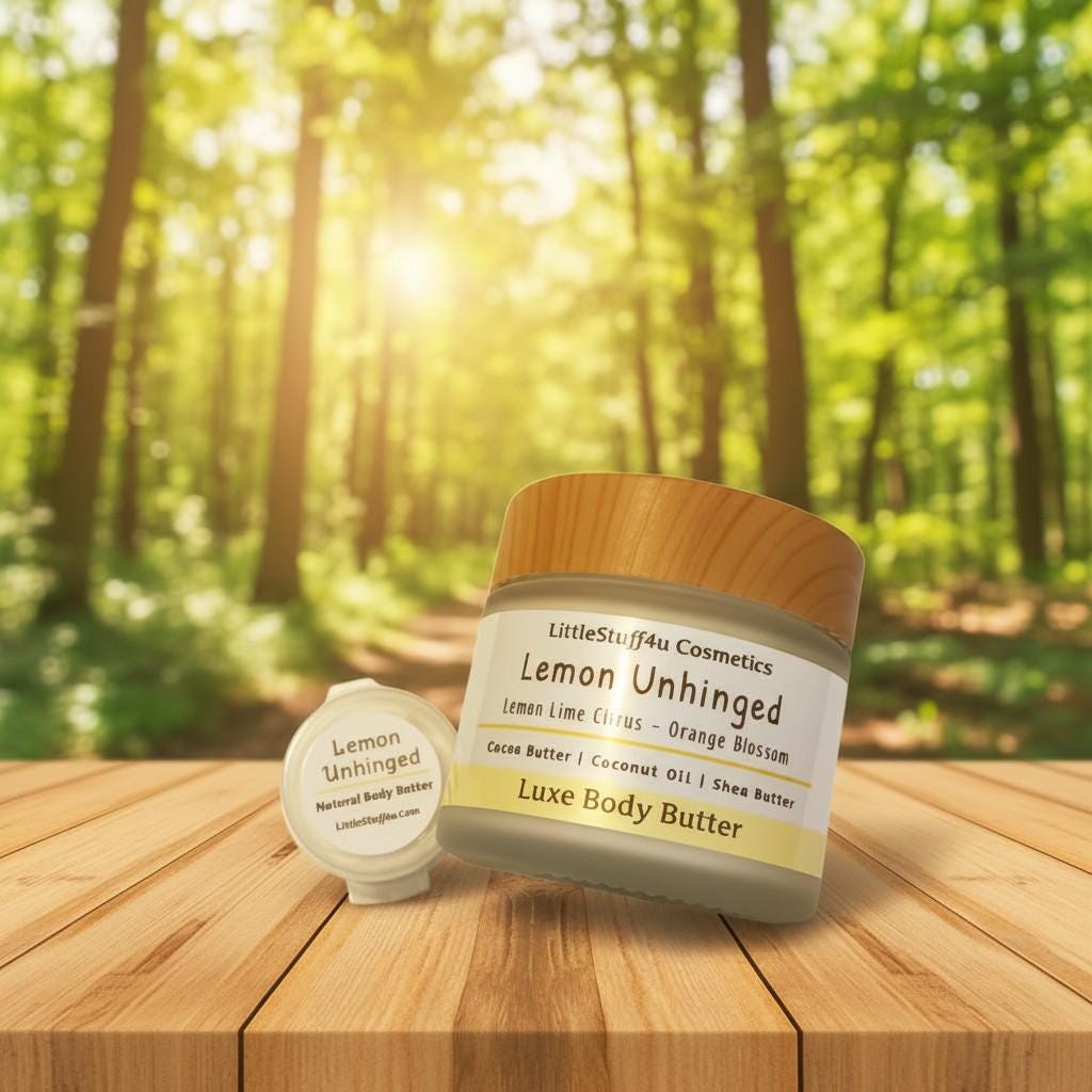 LEMON UNHINGED | Natural Body Butter | Glass Jars