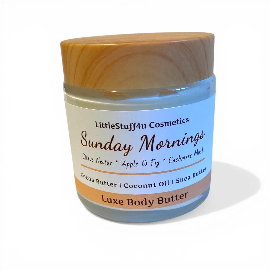 SUNDAY MORNINGS | Natural Body Butter | Glass Jars