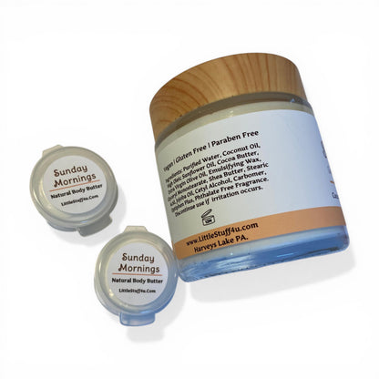 SUNDAY MORNINGS | Natural Body Butter | Glass Jars