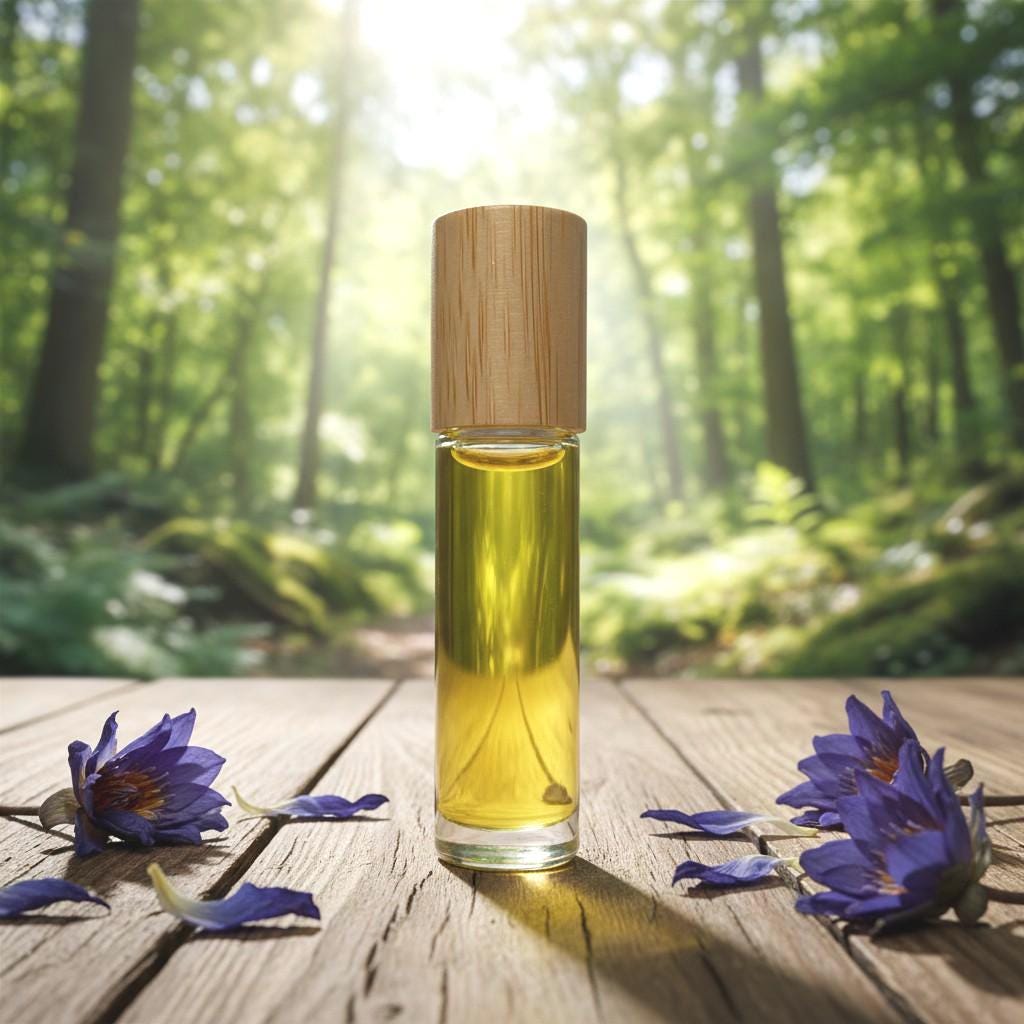 BLUE LOTUS Essential Oil Natural Perfume | 10ml Glass Roller Bottle
