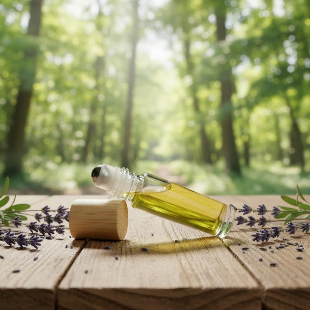 LAVENDER SAGE Natural Perfume Oil 10ml Glass Bottle
