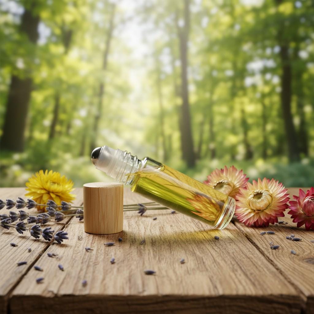 BLUE LOTUS Essential Oil Natural Perfume | 10ml Glass Roller Bottle