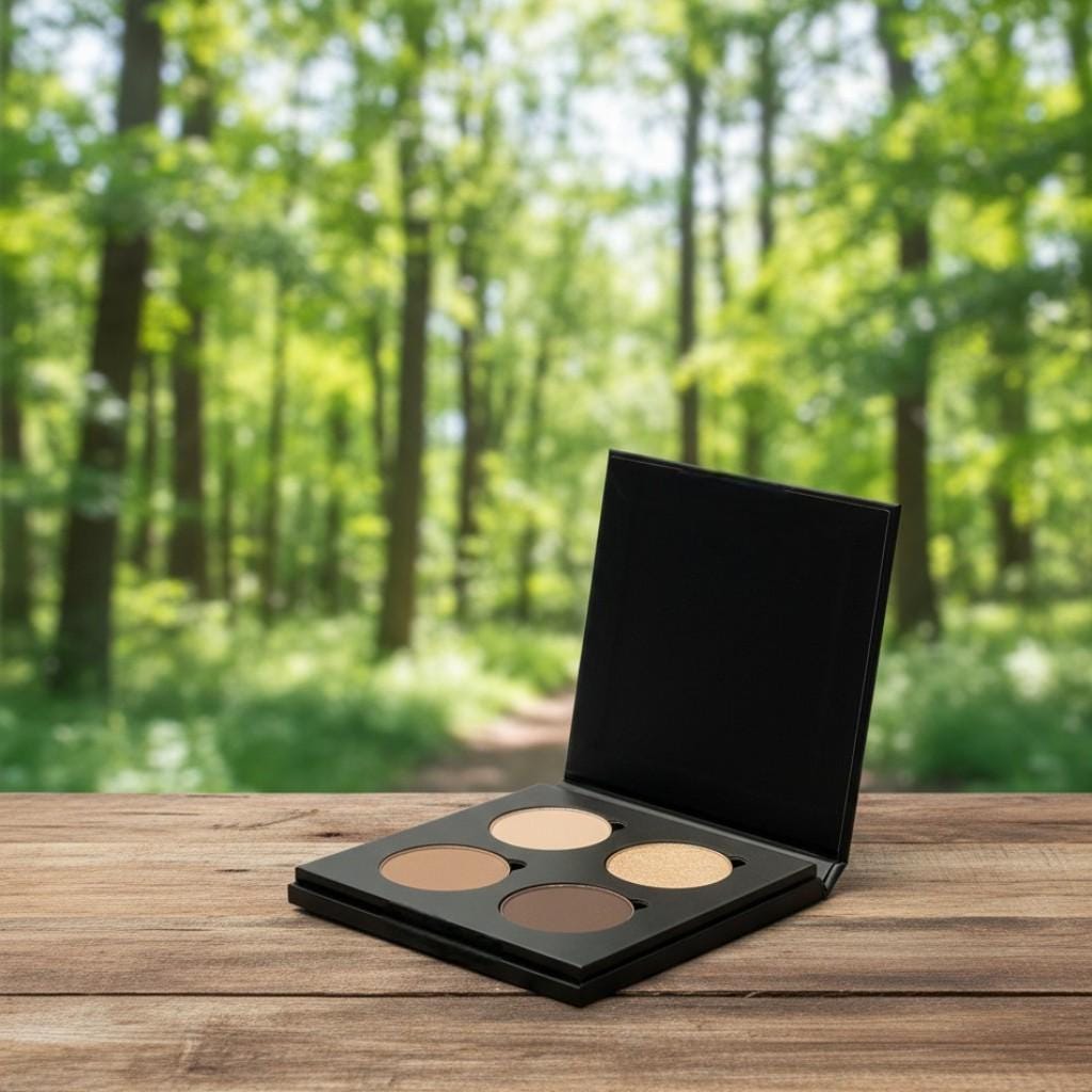 NATURAL ENVY Mineral Eye Shadow Quad Palette | Eco Friendly Paperboard Case