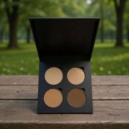 NATURAL ENVY Mineral Eye Shadow Quad Palette | Eco Friendly Paperboard Case