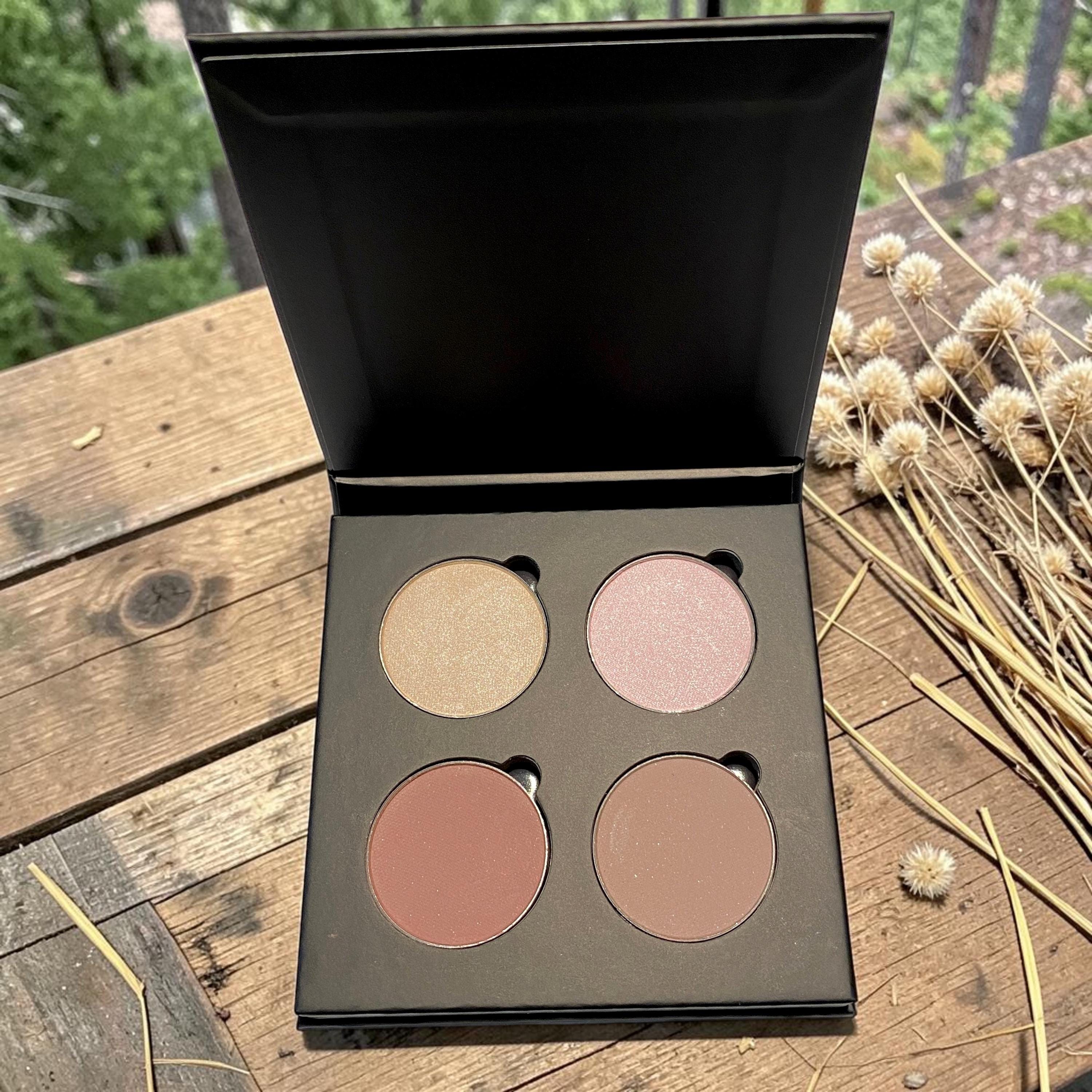 SUMMER ROMANCE Mineral Eye Shadow Quad Palette | Eco Friendly Paperboard Case