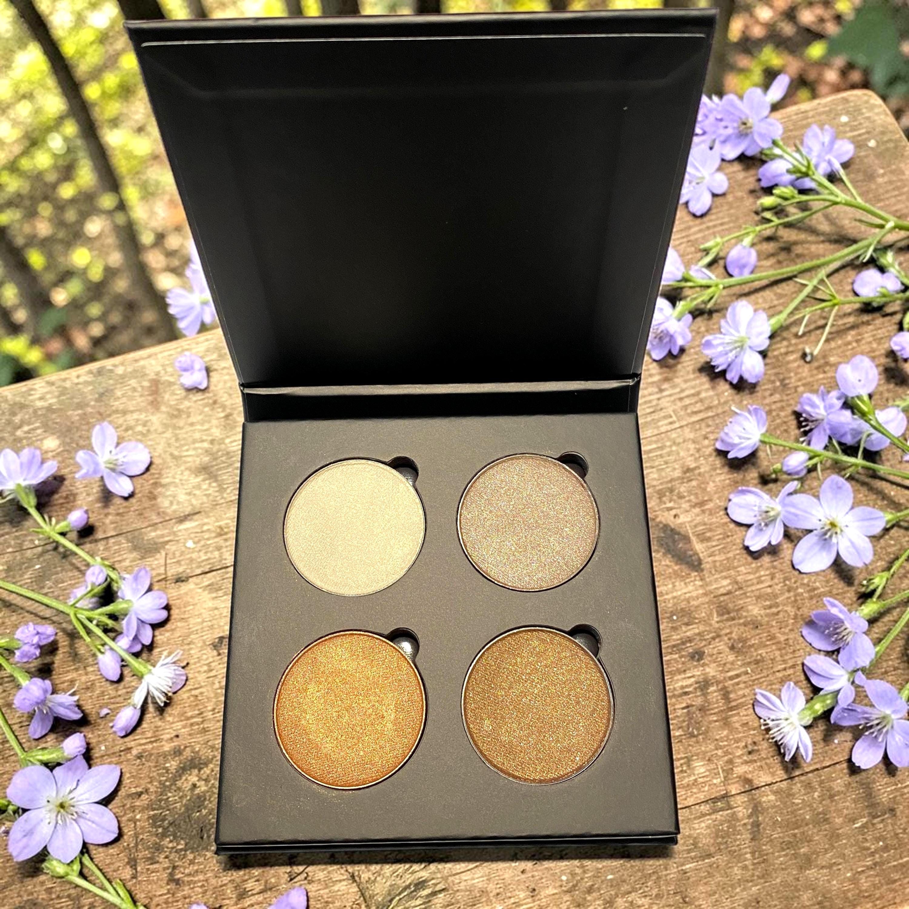 MOLTEN STONES Mineral Eye Shadow Quad Palette | Eco Friendly Paperboard Case