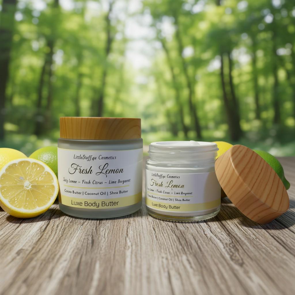 Lemon | Natural Body Butter | Glass Jars