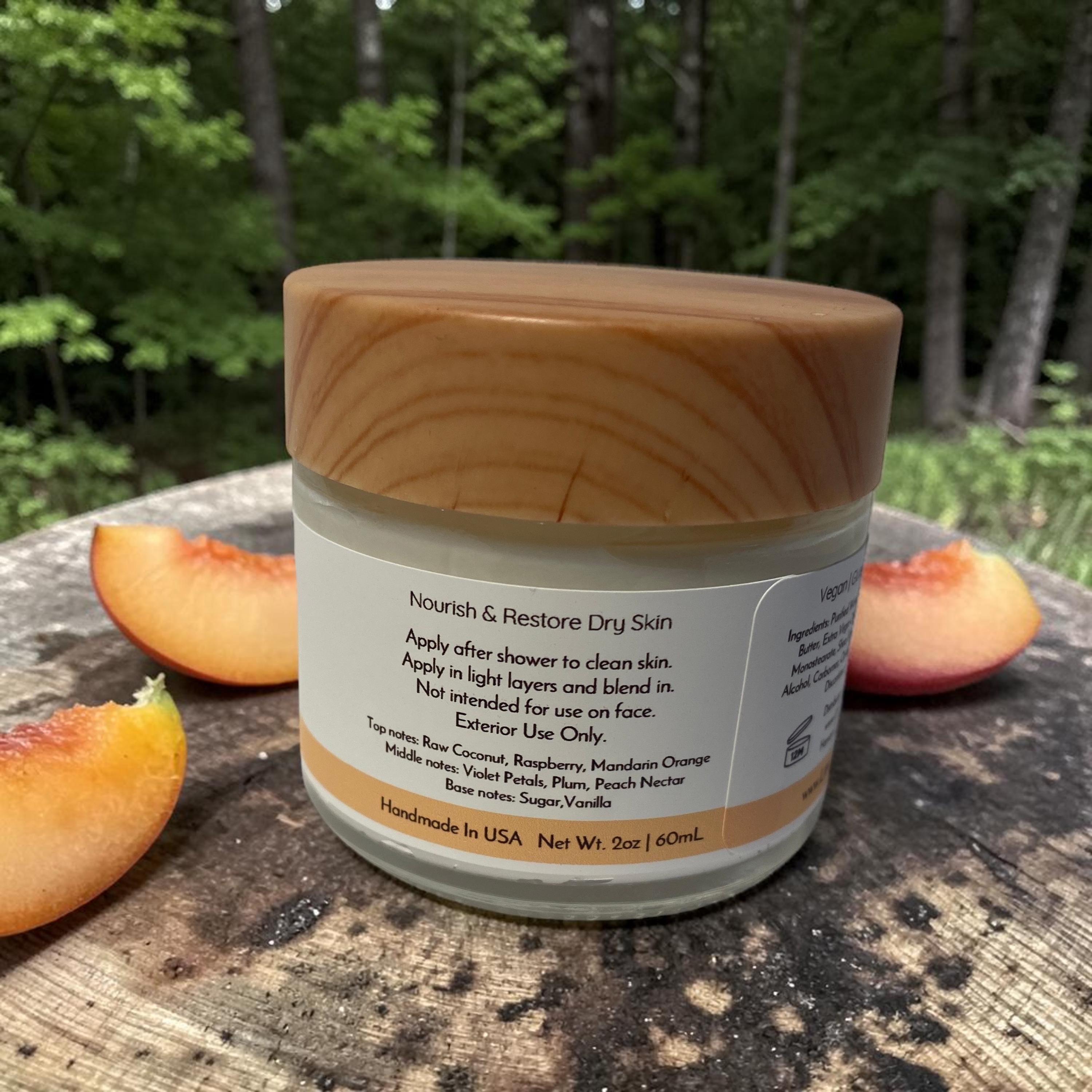 Peach Infusion | Natural Body Butter | Glass Jars