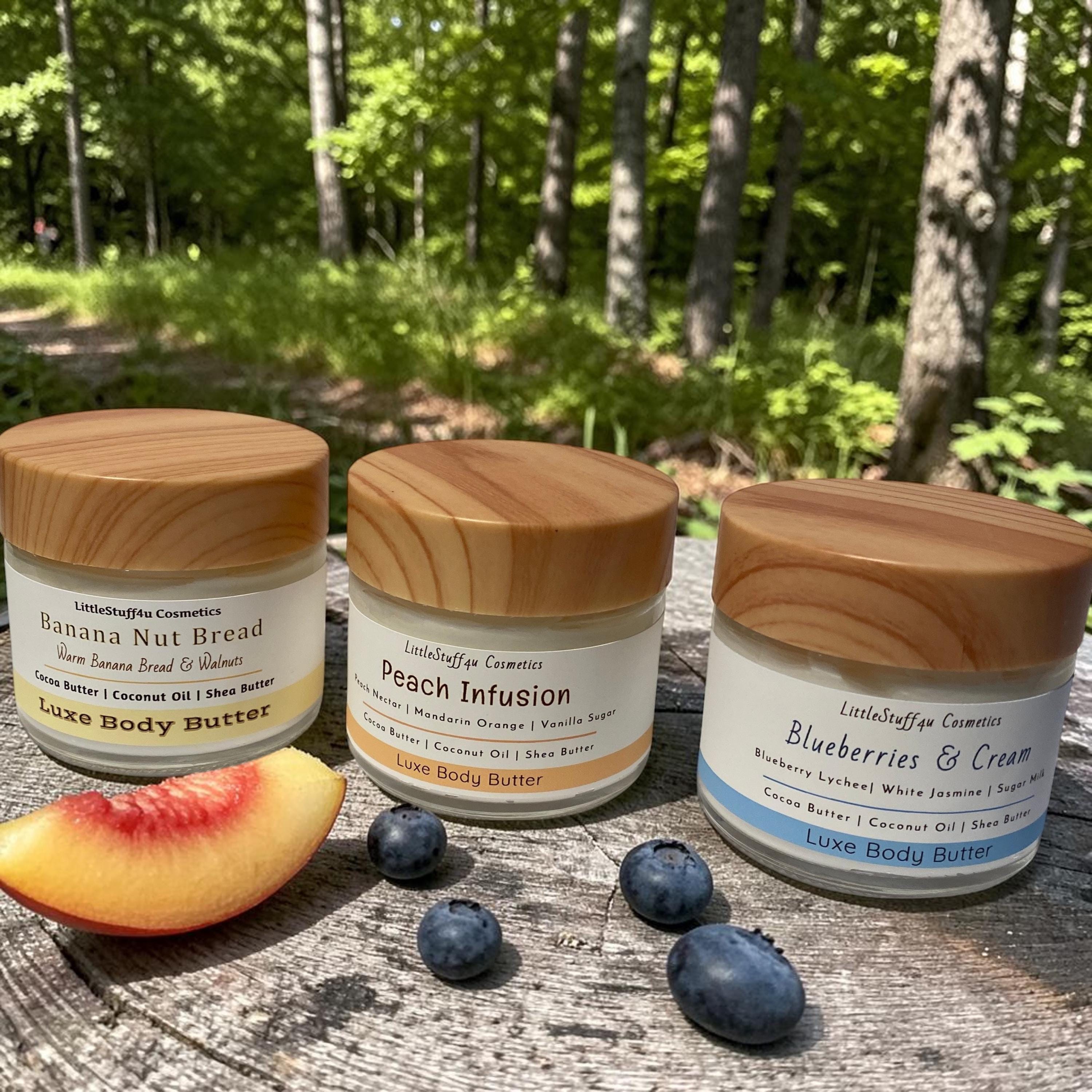 Peach Infusion | Natural Body Butter | Glass Jars