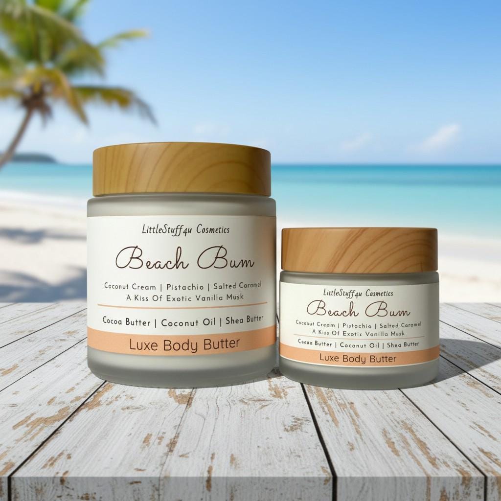 BEACH BUM | Natural Body Butter | Glass Jars