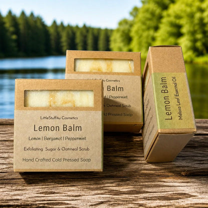 Natural Soap Bar | LEMON BALM Exfoliating Scrub