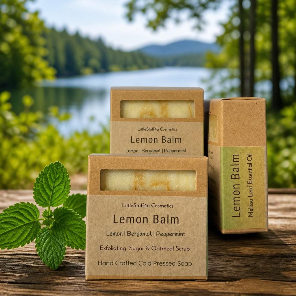 Natural Soap Bar | LEMON BALM Exfoliating Scrub