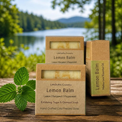 Natural Soap Bar | LEMON BALM Exfoliating Scrub