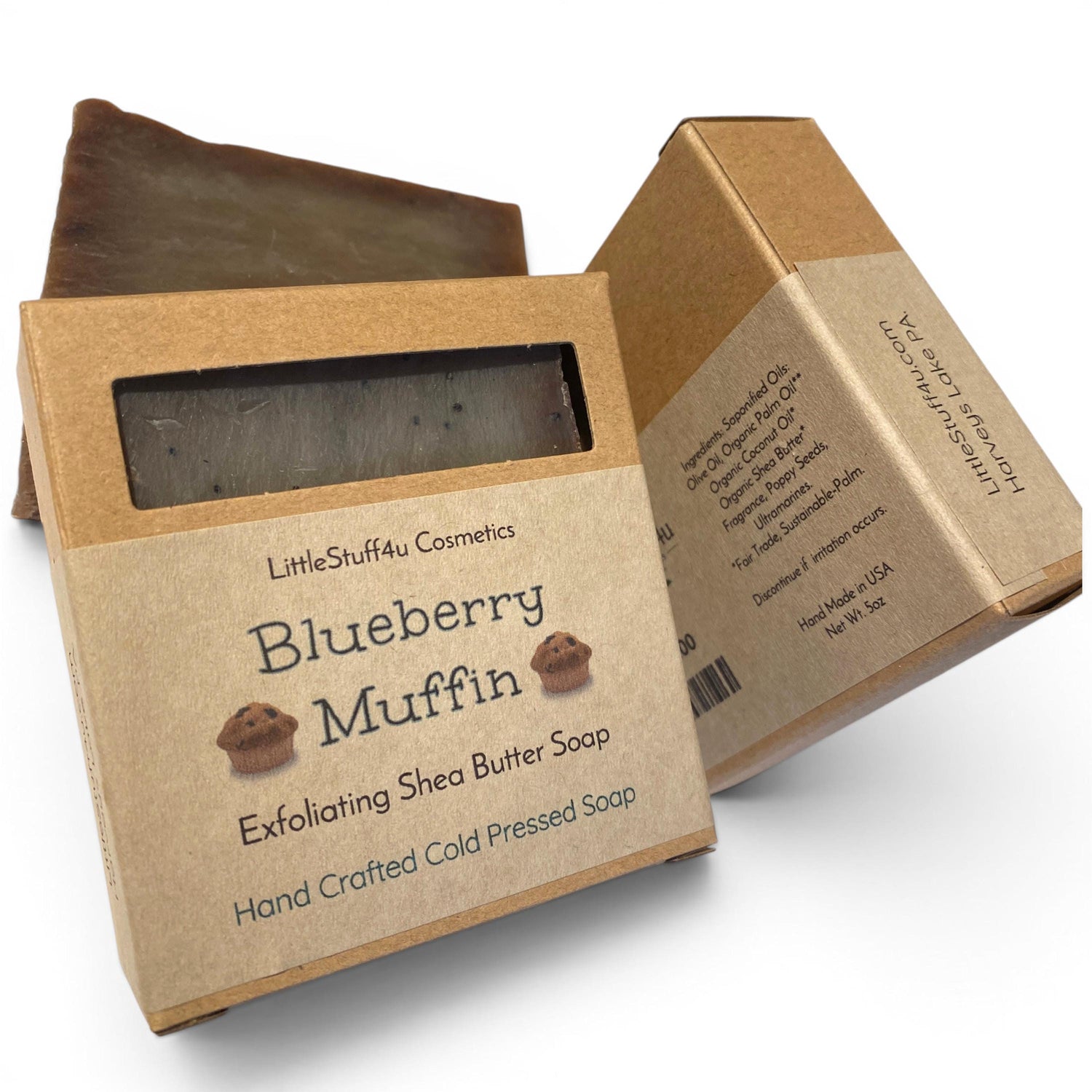 Natural Soap Bar | BLUEBERRY MUFFIN Exfoliating Scrub