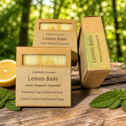 Natural Soap Bar | LEMON BALM Exfoliating Scrub