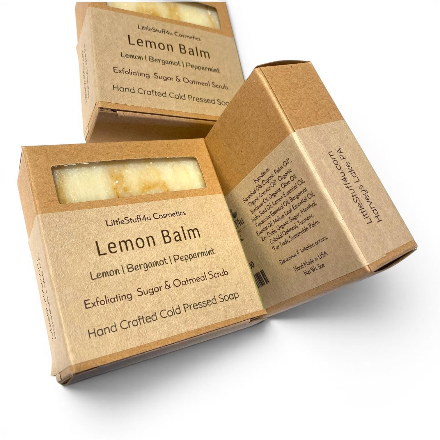 Natural Soap Bar | LEMON BALM Exfoliating Scrub