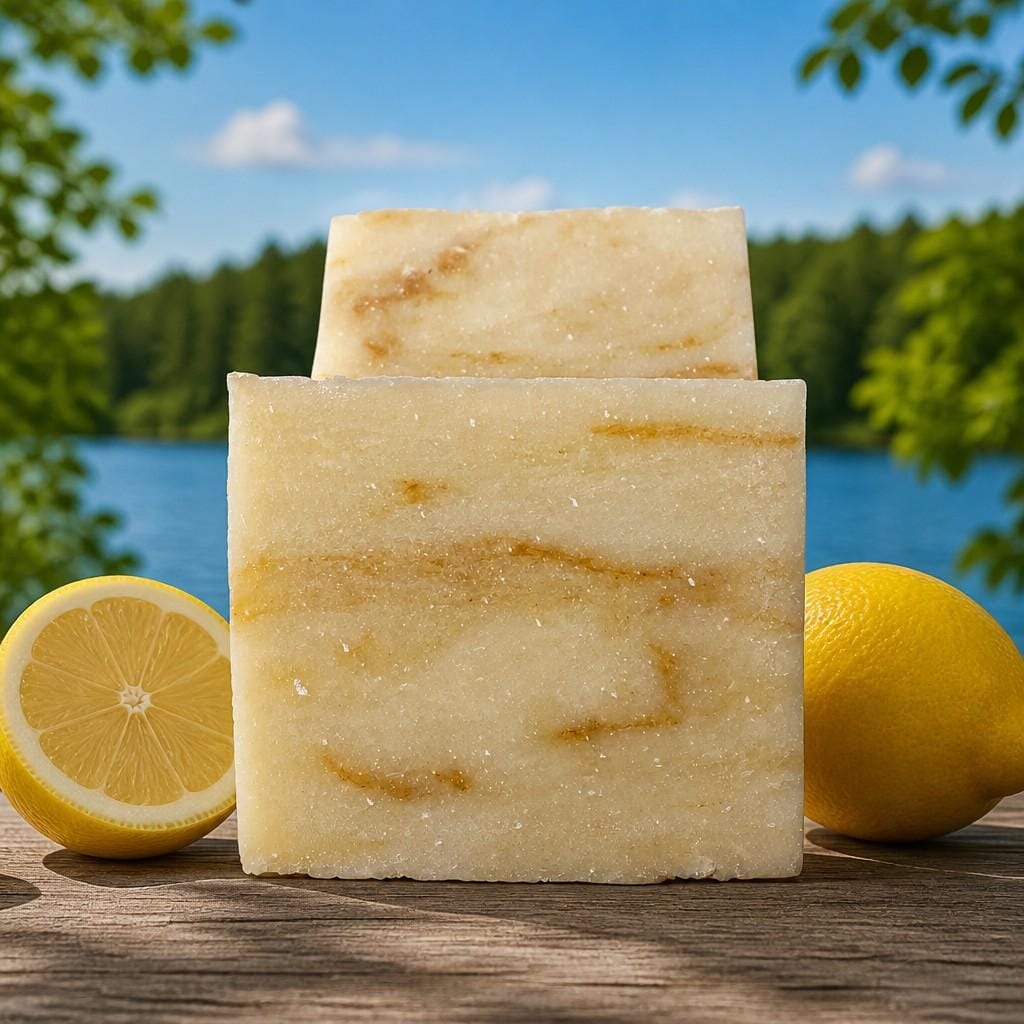 Natural Soap Bar | LEMON BALM Exfoliating Scrub