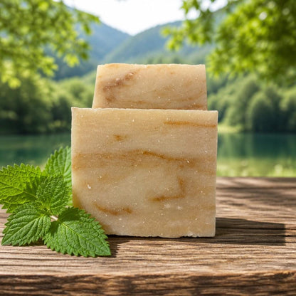 Natural Soap Bar | LEMON BALM Exfoliating Scrub