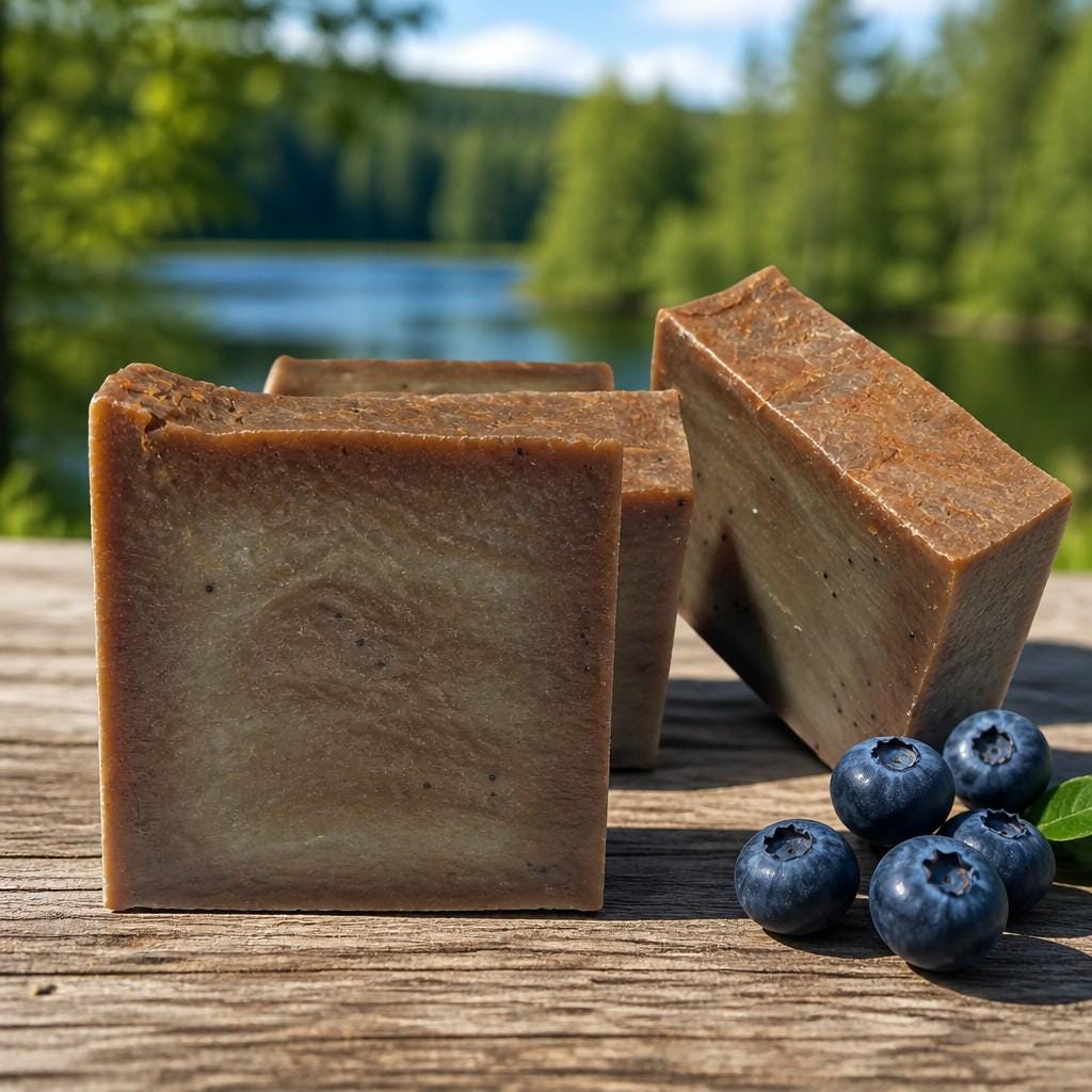 Natural Soap Bar | BLUEBERRY MUFFIN Exfoliating Scrub